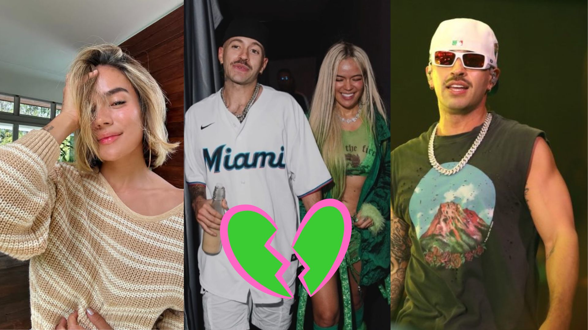 Karol G y Feid eran una de las parejas latinas más seguidas y amadas. Foto: Canva edit.