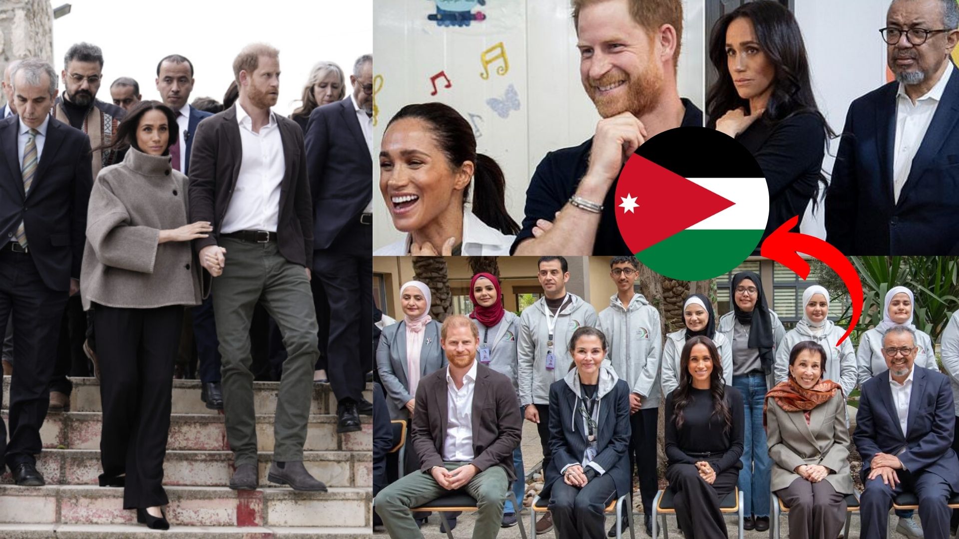 Los Principes Meghan y Harry finalizaron su visita en Jordania. Foto: X