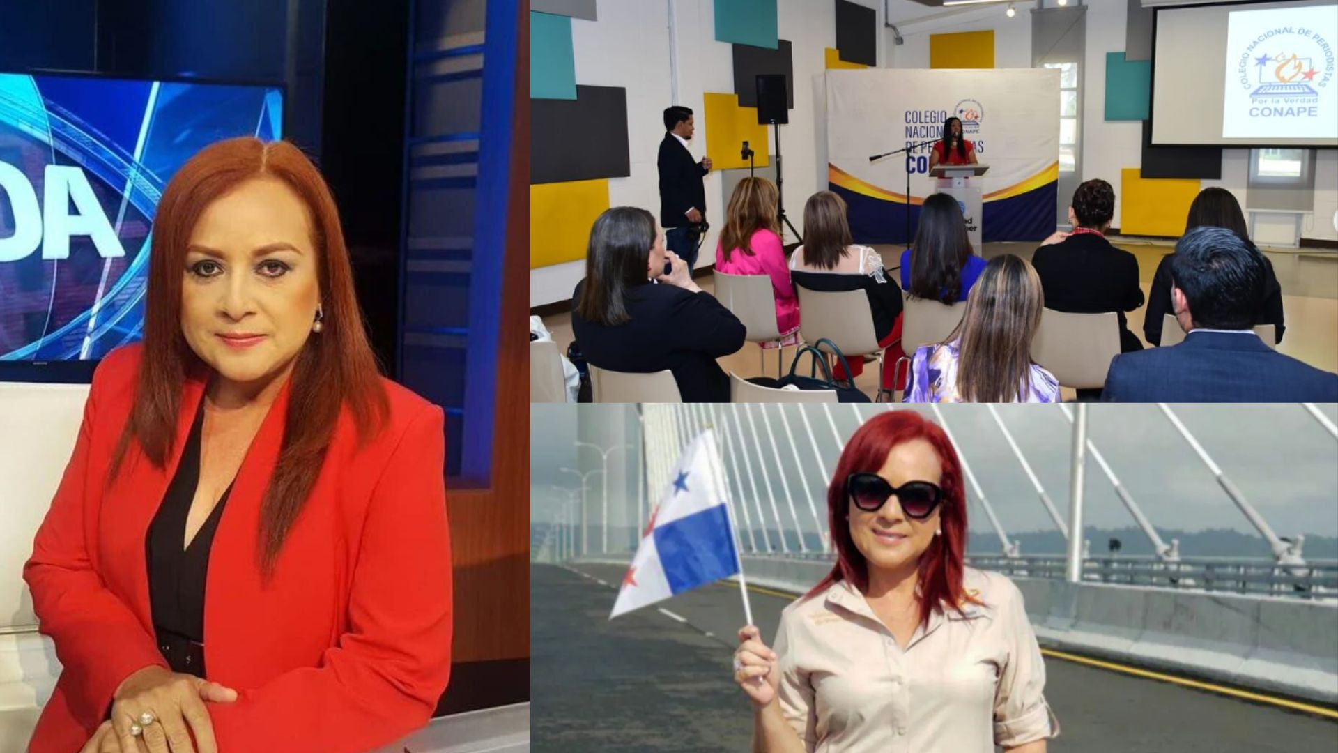 Periodistas panameñas fueron reconocidas por CONAPE durante un acto por el Día Internacional de la Mujer. Foto: CONAPE / Canva